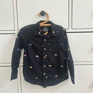 Kids Black Shirt with Colorful shoe Accents